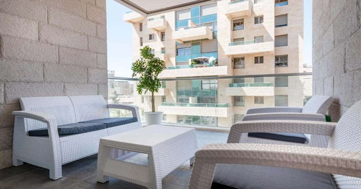 שני חדרי שינה חדשים עם טרסה – מרכז ירושלים